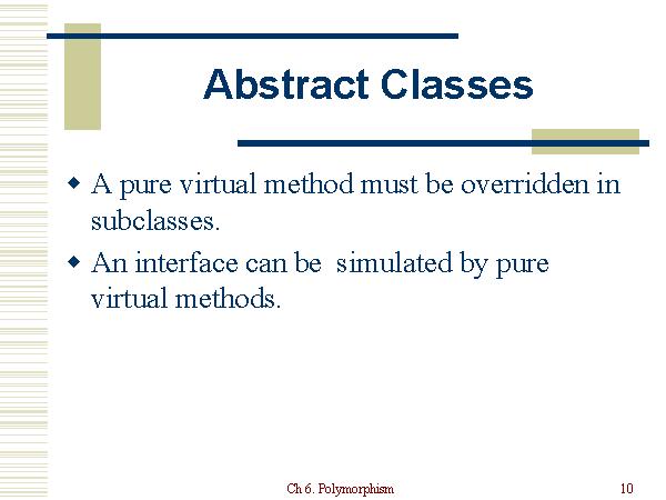 Abstract Classes