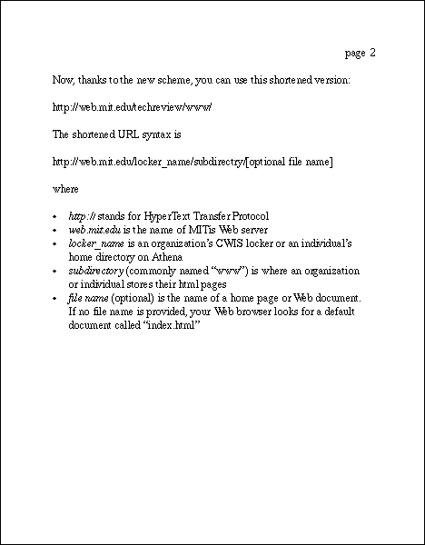 Technical Information Letters And Memoranda