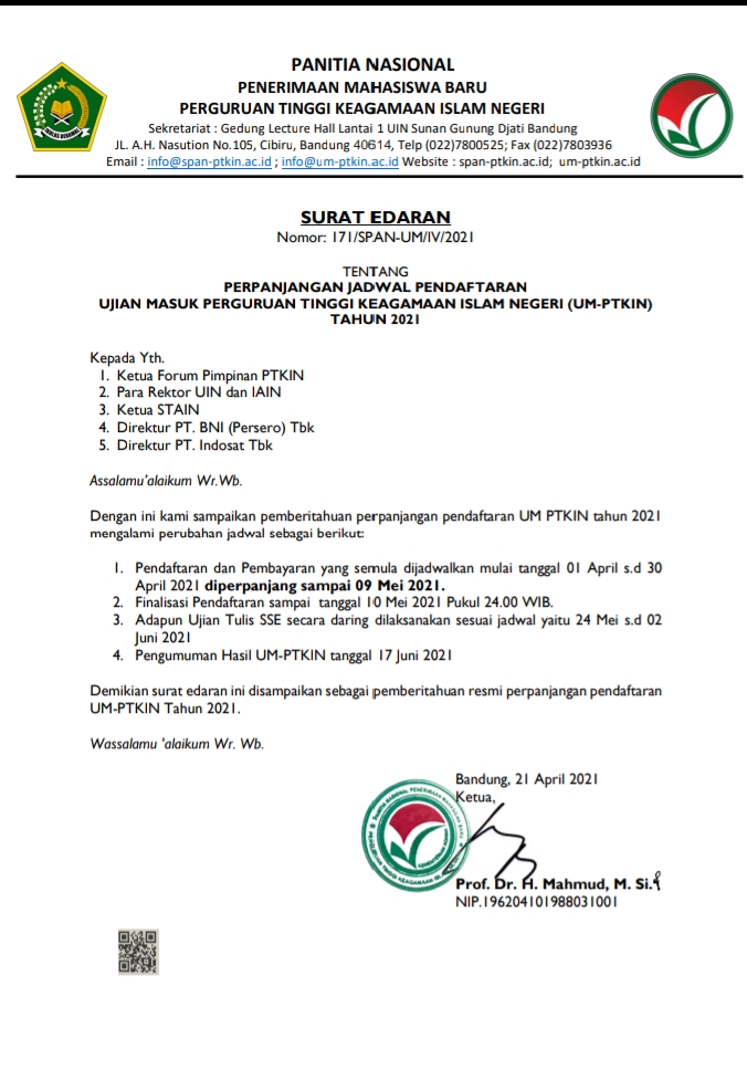 Anda sepertinya menonaktifkan cookie di browser anda. Surat Edaran Perpanjangan Jadwal Pendaftaran Um Ptkin 2021 Fakultas Ushuluddin Adab Dan Dakwah