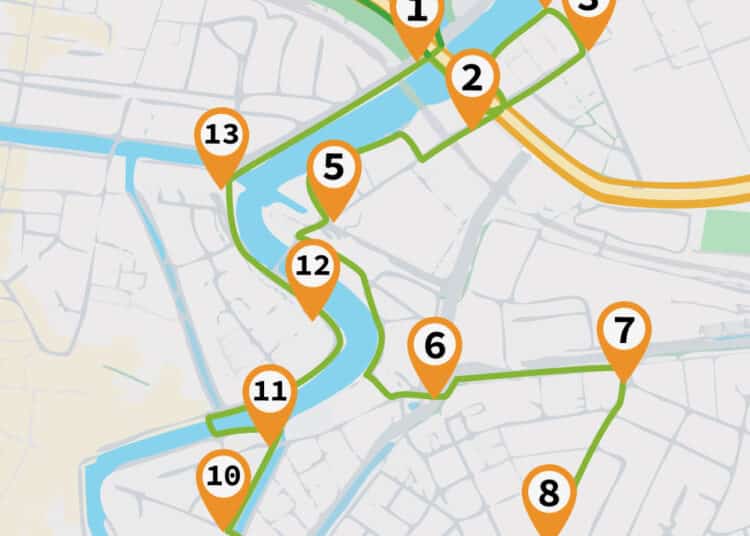 De route van de Eco Expeditie in Haarlem-Oost.