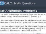 View Question Modular Arithmetic Problems