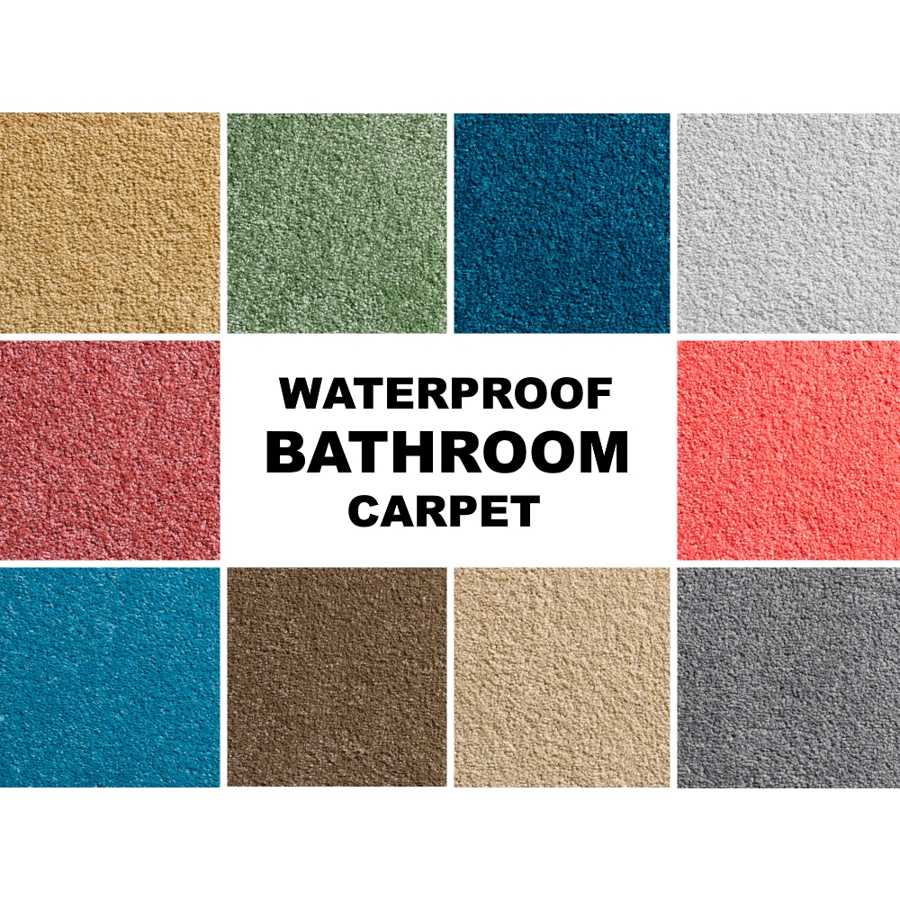SAMPLE Waterproof BATHROOM Carpet Gel Waffle Back Soft 