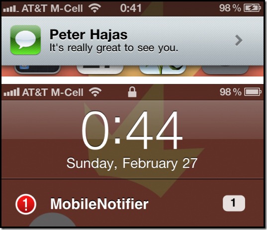 Modifica las notificaciones del iPhone con MobileNotifier Modifica las notificaciones del iPhone con MobileNotifier