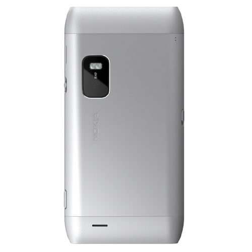 Nokia E7 llega en Abril a América latina - nokia-e7-silver-white-back