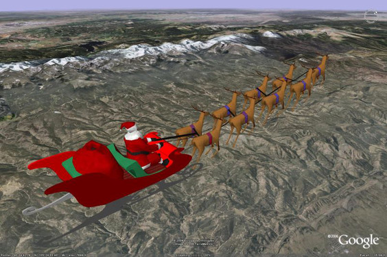 Sigue el recorrido de Santa Claus a través de Google Earth