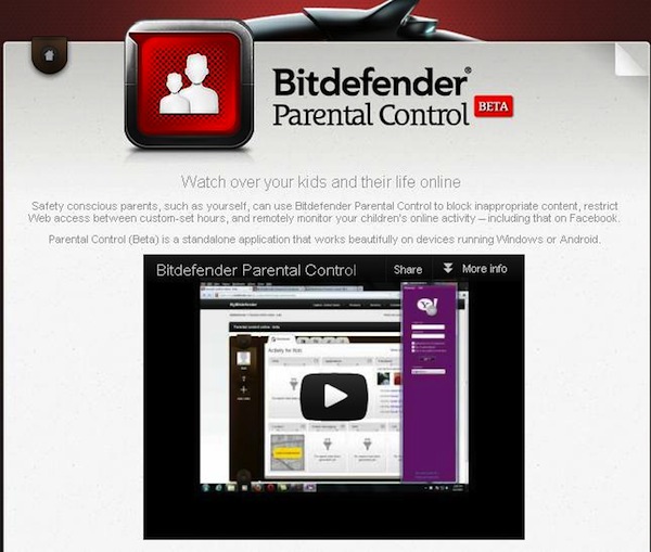 Bitdefender presenta la versión beta de su control parental