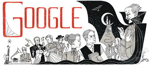 Google homenajea en su doodle a Bram Stocker, creador de Drácula