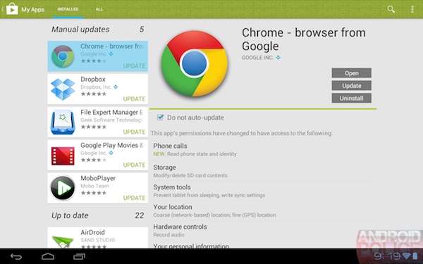 Tienda de aplicaciones Google Play cambiará de interfaz en la versión 4.0