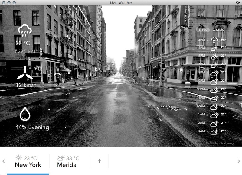 Live! Weather, una interesante aplicación del clima para Mac