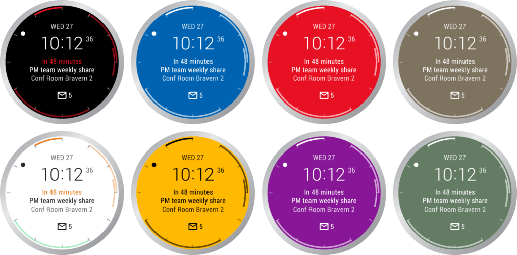 Outlook para Android Wear se actualiza con watch faces