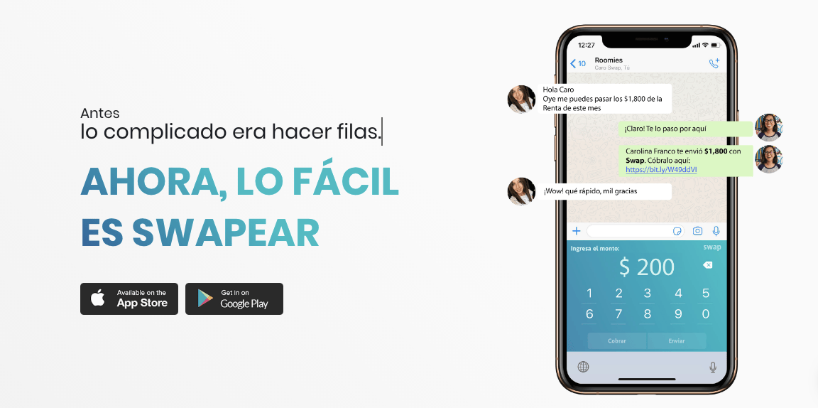 Con Swap, los mexicanos transfieren $50 millones de pesos al día por WhatsApp