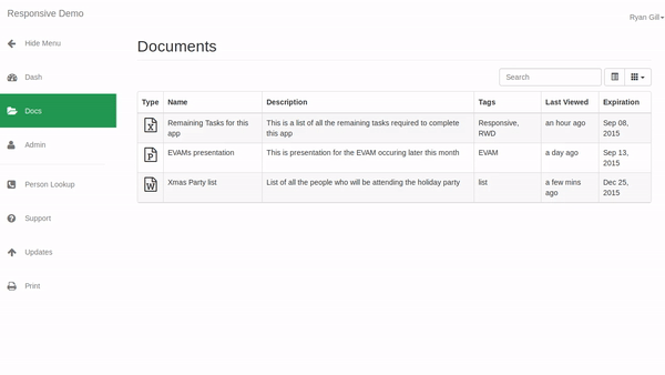 Responsive Bootstrap Table Web Design Blog - Premium Light Picture Gallery - Desktop
