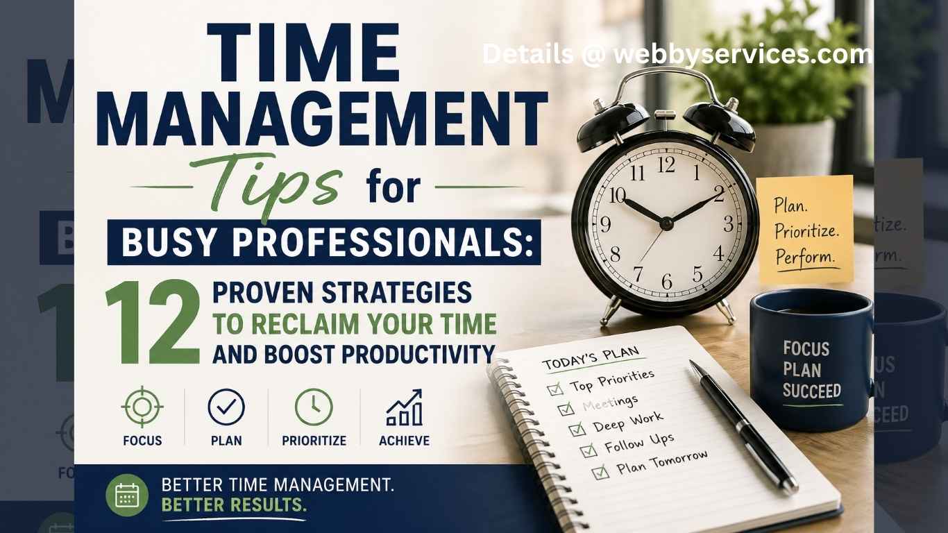 Time Management Tips for Busy Professionals: 12 Proven Strategies to Reclaim Your Time and Boost Productivity