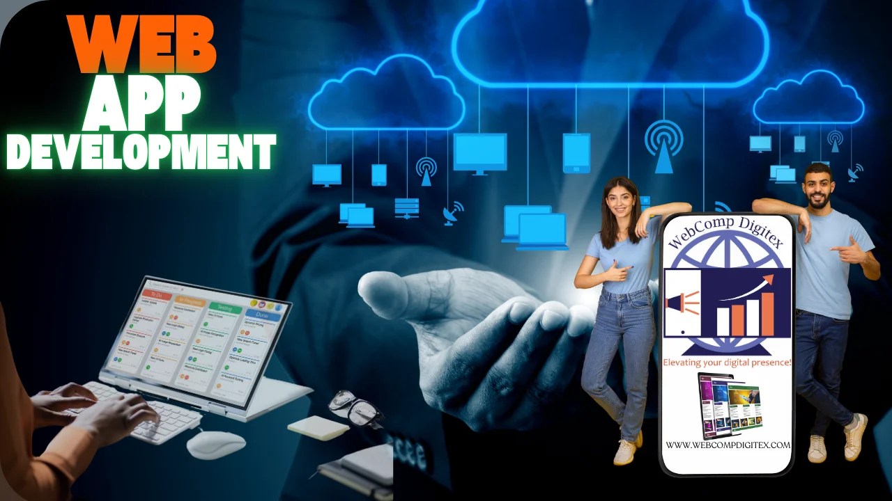 A professional web app development company in Pune showcasing its structured development process, from consultancy and design to execution.