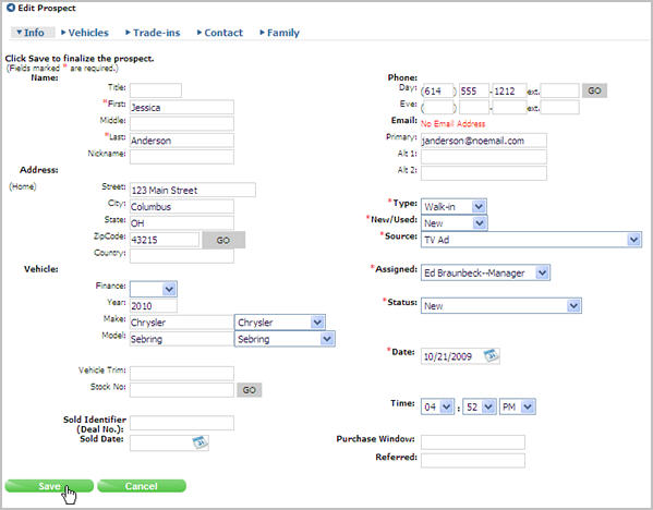 Edit Prospect Information - Mobile Sunset Illustrations for Desktop