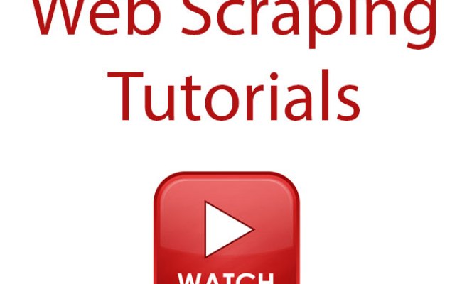 Web Scraping Video Tutorial Collection For All Programming Language ...