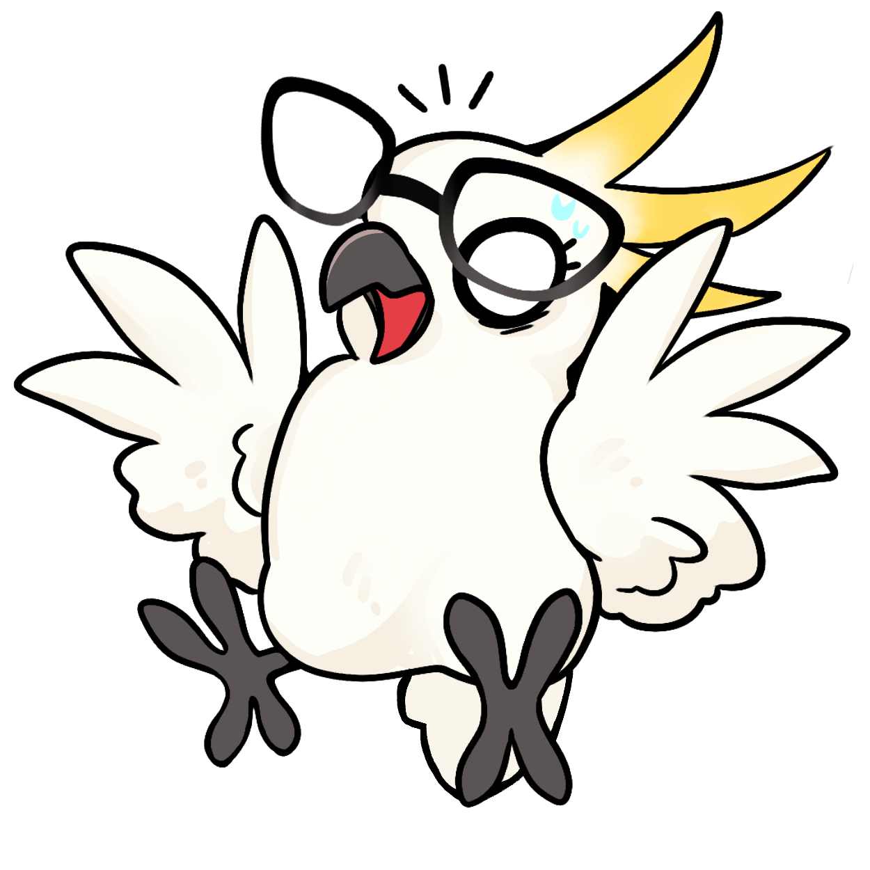 Pixel, WebDesignToo's mascot, shocked