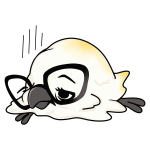 Pixel, WebDesignToo's mascot, melting