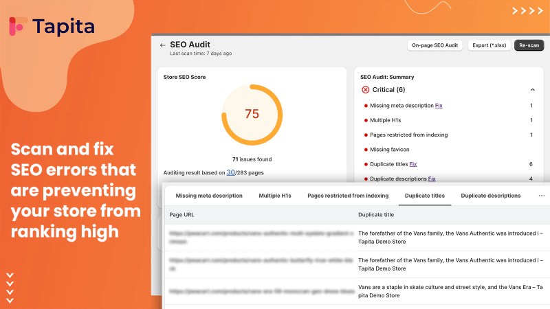 Tapita AI SEO Optimizer, Speed