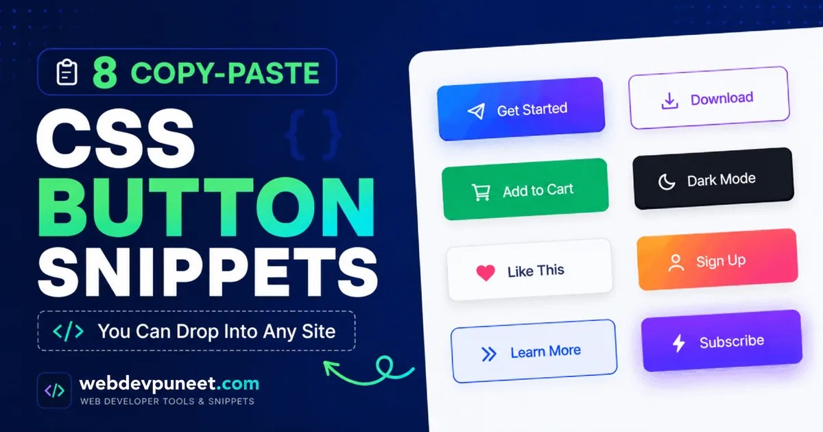 8 Free CSS Button Snippets to Copy and Paste Into Any Site