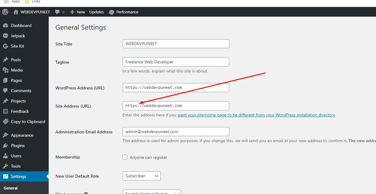 How to redirect http:// to https:// through WordPress settings?