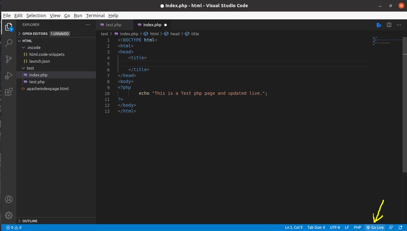 VSCode: Setting Up Live Server for PHP 1 VSCode Setting Up Live Server for PHP - 2