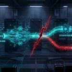 A high-tech digital visualization representing Agentjacking where autonomous AI agent workflows are hijacked across enterprise systems.