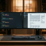Clean developer workspace displaying modern CSS stylesheets and modular design systems