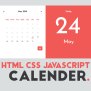 HTML CSS JavaScript Calendar | Animated JQuery Calendar