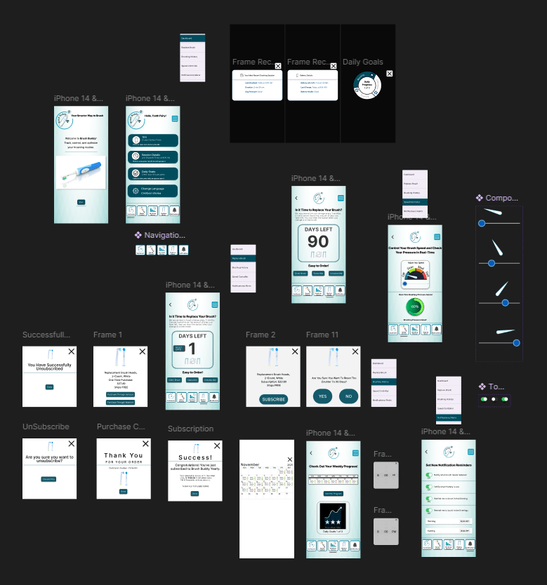 Wireframe for Brush App