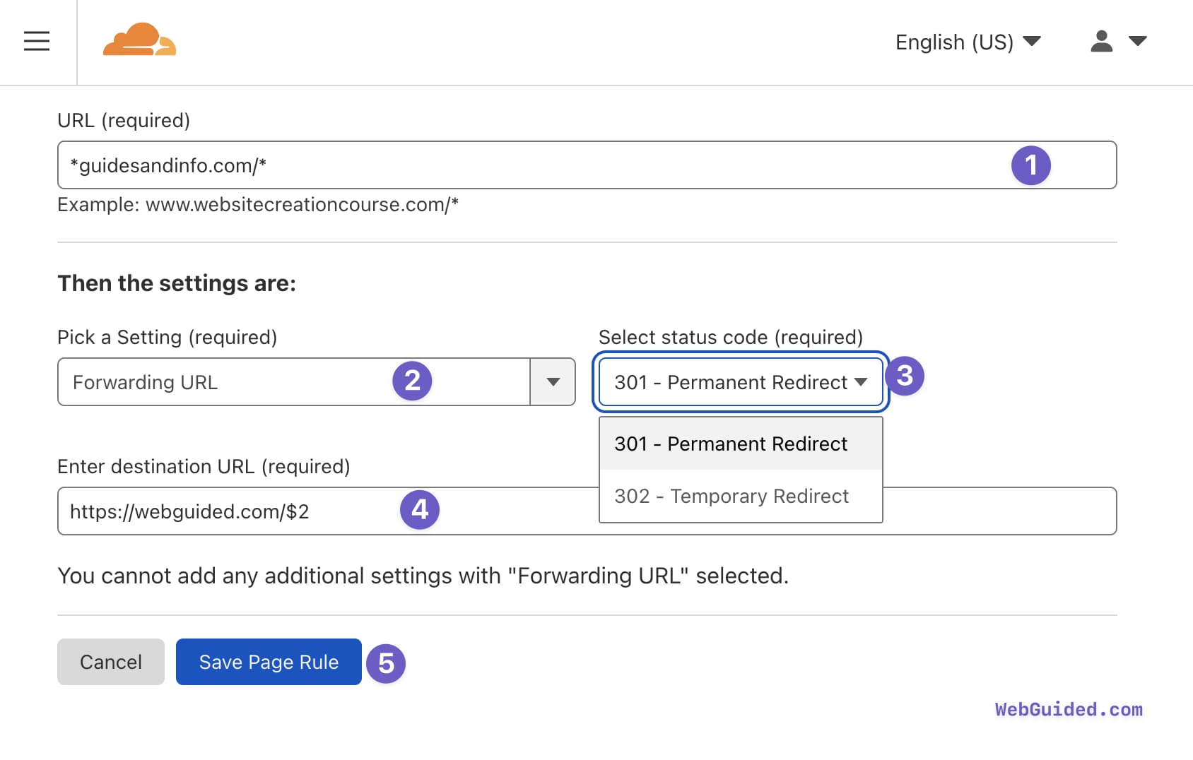 How to redirect domain using cloudflare?