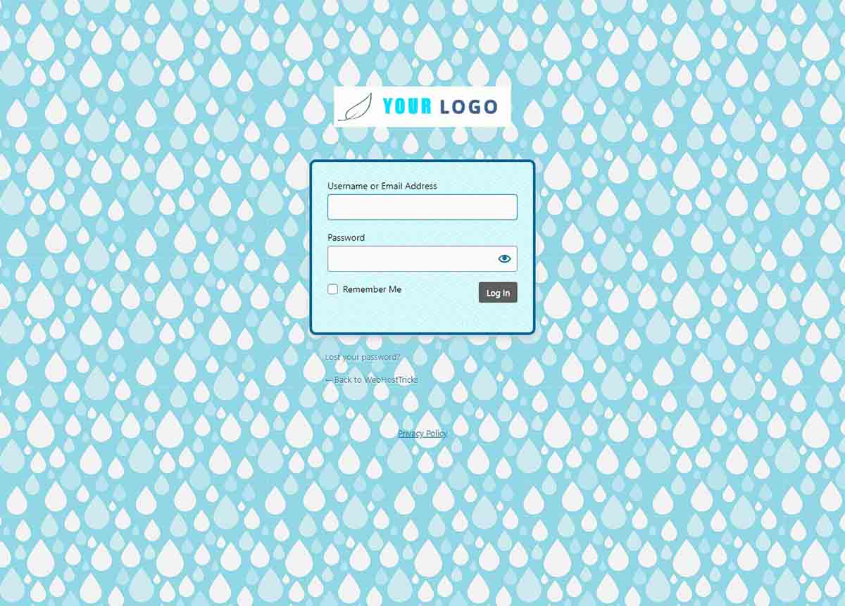 New WordPress Login Page