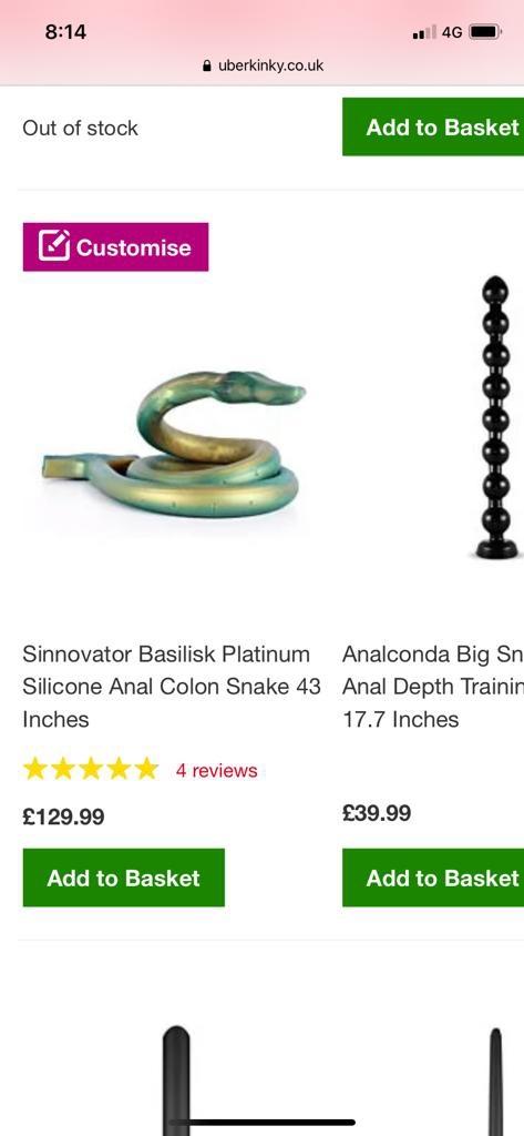 42” Black Colon Anal Snake Brand New in Tameside for £80.00 for sale |  Shpock