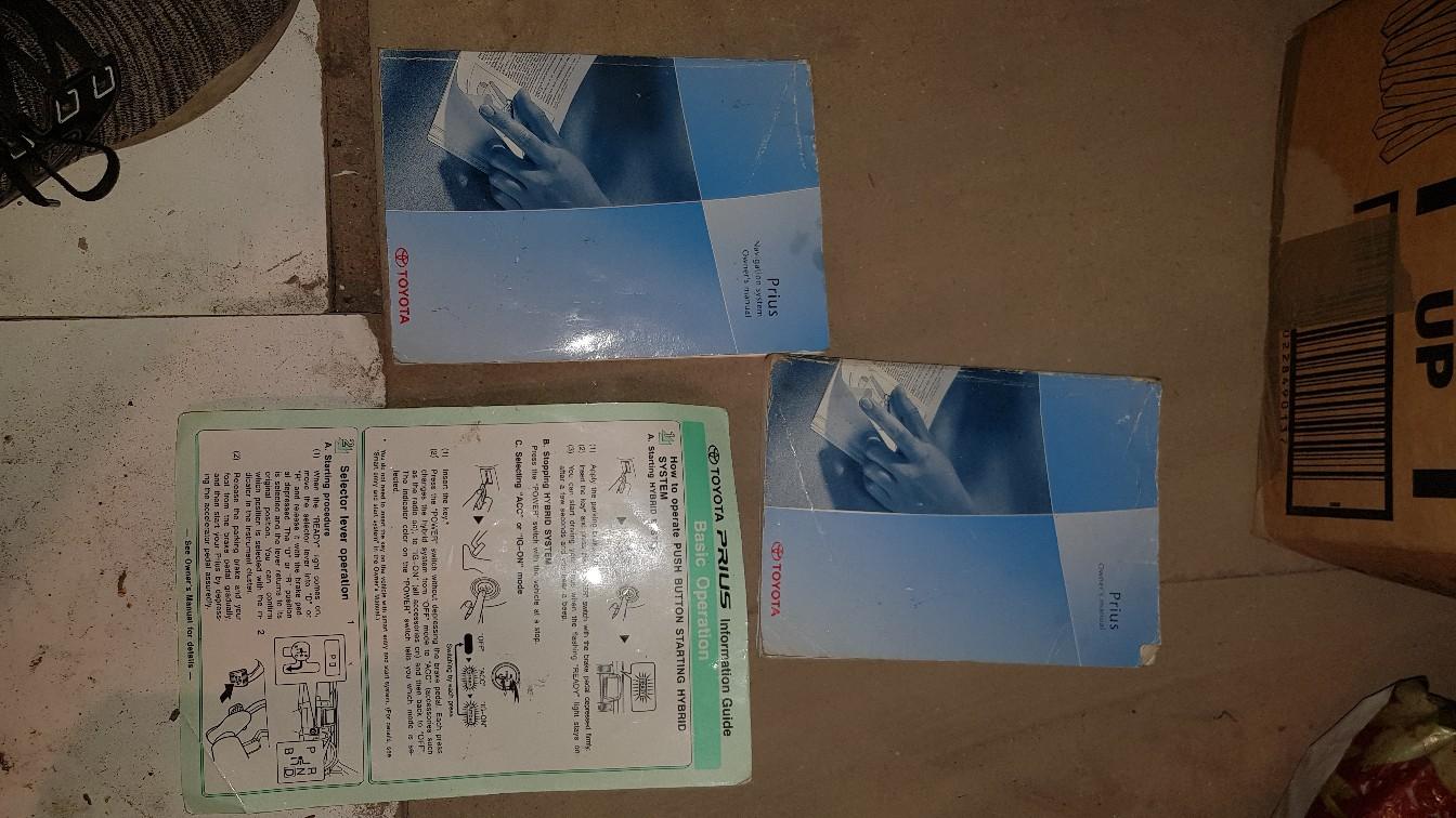 Toyota Prius Gen 2 T3 T4 Tspirit Manuals Nav