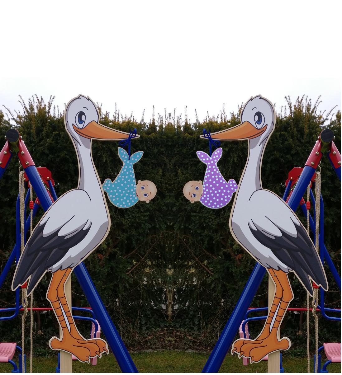 Bei kinder räume aus düsseldorf finden sie alles, was ein kinderzimmer und babyzimmer schöner macht. L 96 cm Baby-Storch aus Holz Storch Geburt in 8200