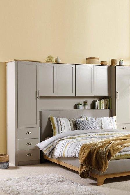 The slightest set adjustment, line change, or camera shift can have unfortunate consequences. Lancaster Overbed Storage Unit Wardrobe Grey in M350BN