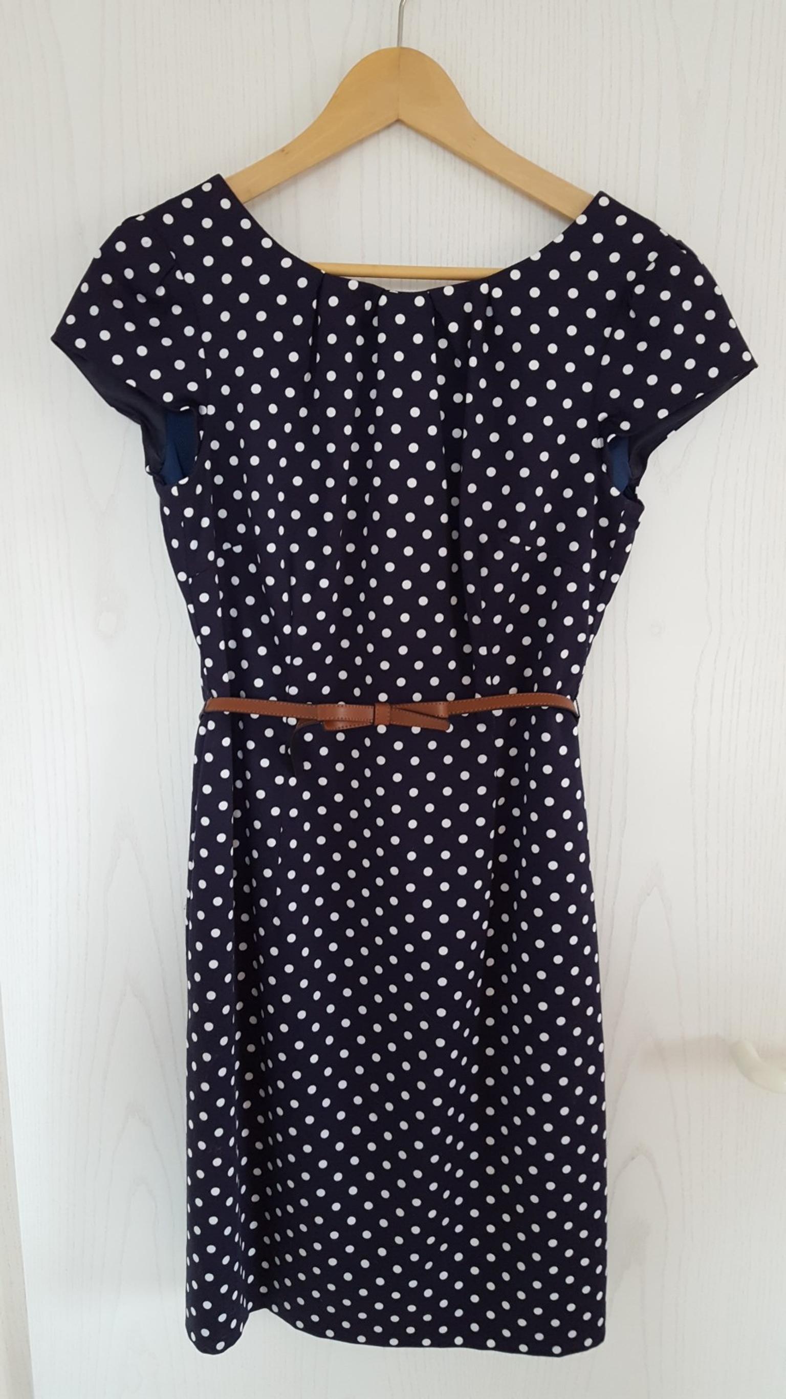 Comma Kleid Blau Weisse Punkte Discount Be7f1 Dd838