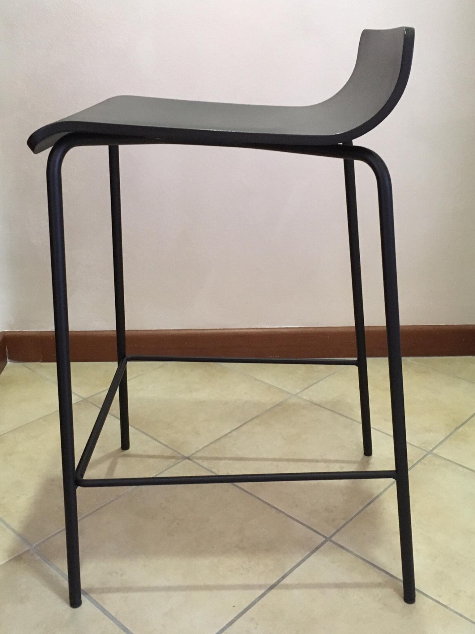 SONGMICS 2 x Sgabello da Bar con Gambe in Legno Sedile in ...