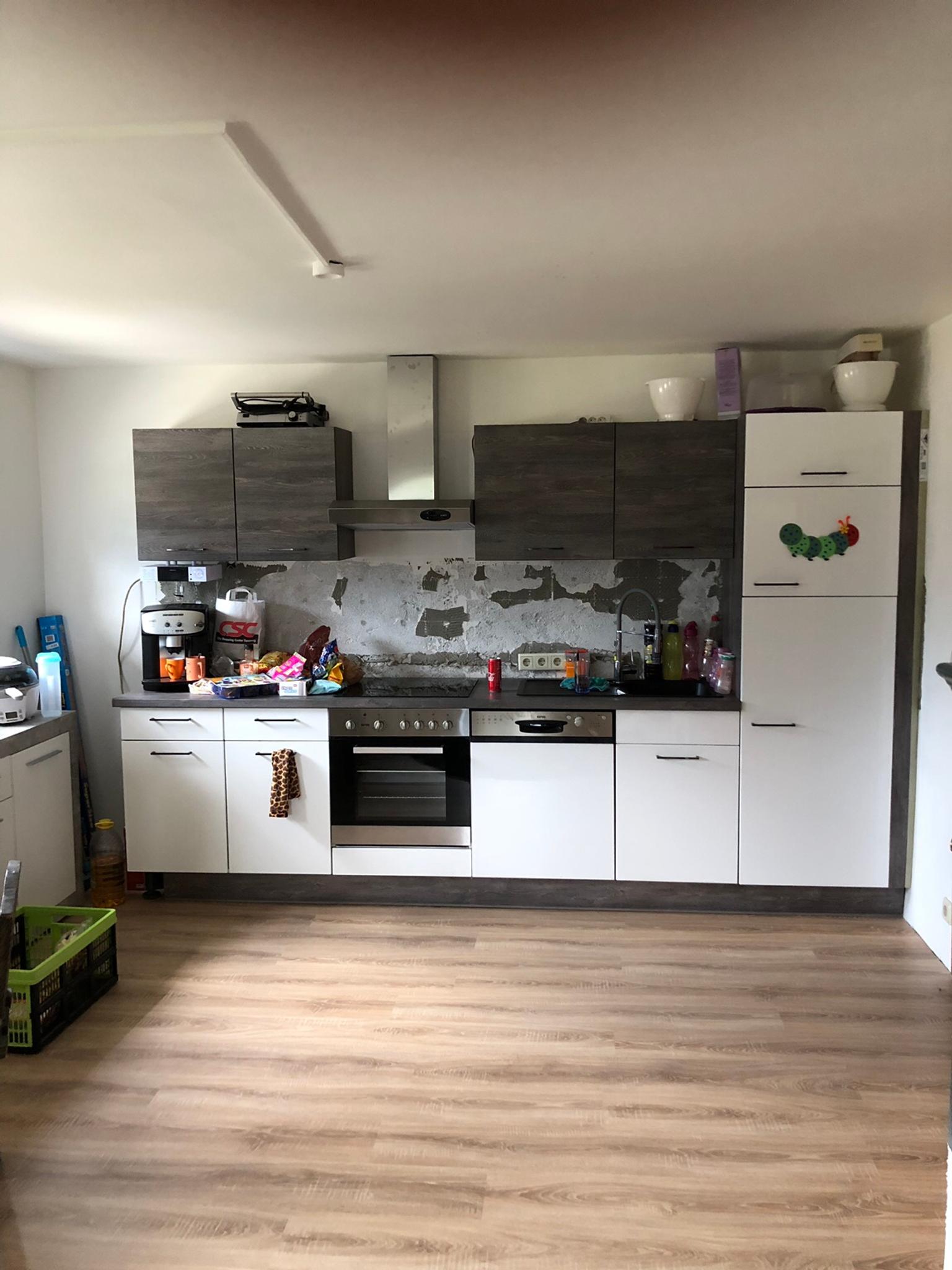 Kuche Route 2 270 Kuchenzeile Kuchenblock Einbaukuche Singlekuche Weiss Grau Amazon De Kuche Haushalt