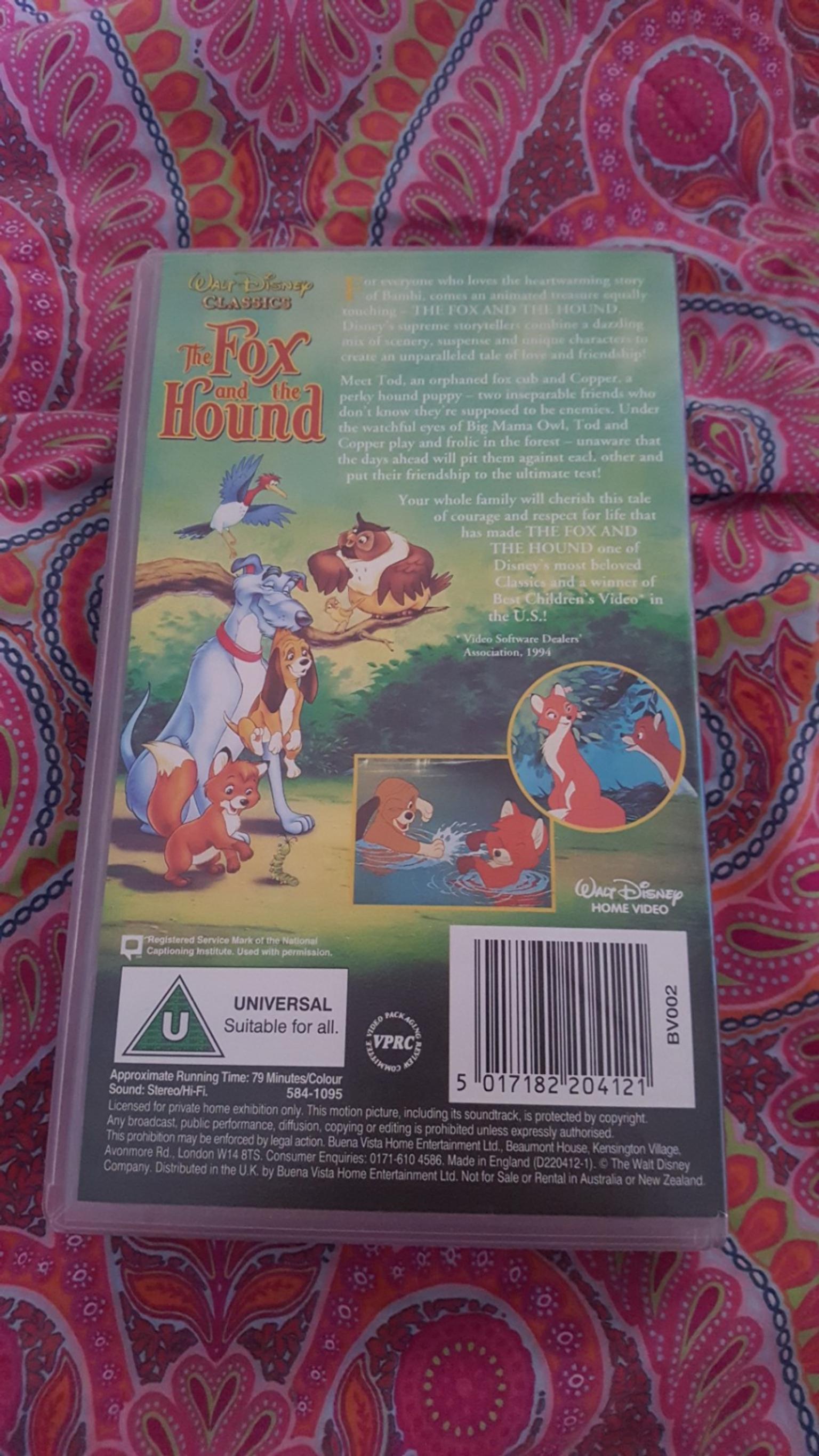 Disneys The Fox And The Hound Vhs Video