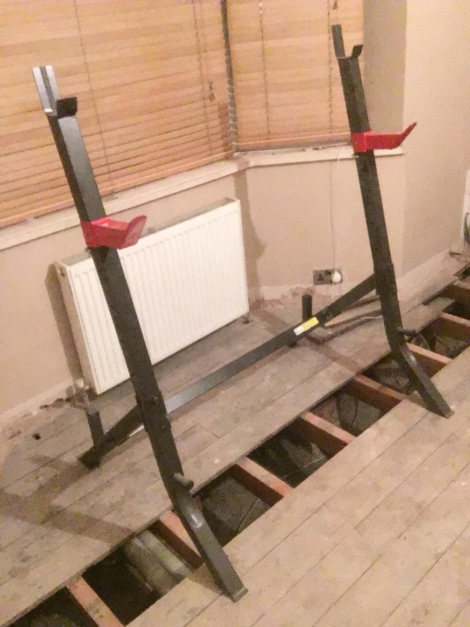 Start with placing brackets into the wall. MAXIMUSCLE SQUAT RACK!!! DEADLIFTS! ROWS! in for Â£35.00