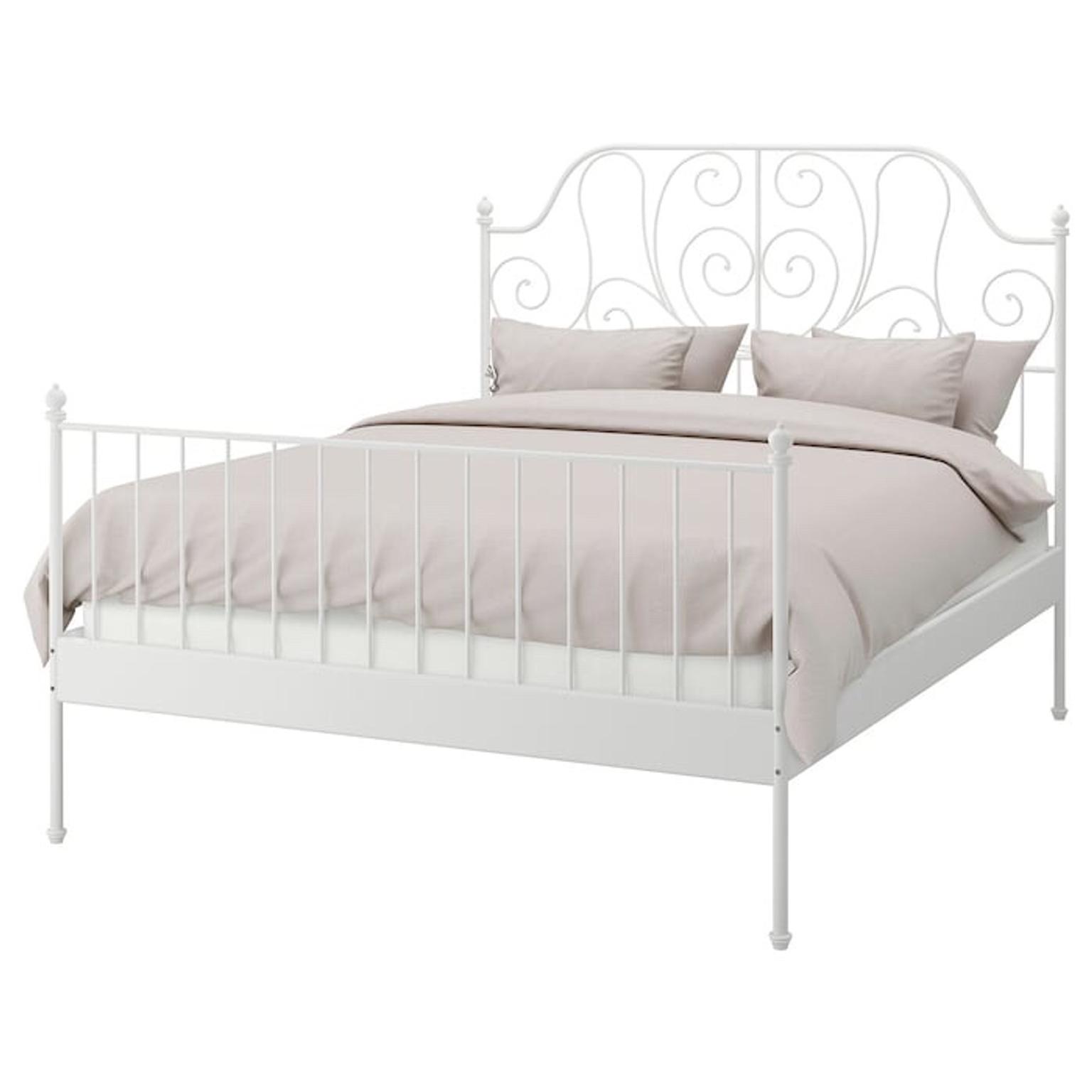 Webbettgestell, weiß, mit seinem zeitlosen design, traditionellen details und einer robusten konstruktion gefällt das idanäs bettgestell sicher viele jahre lang. Ikea Leirvik Metallbett WeiÃ 140x200cm in 51427 Bergisch Gladbach fÃ¼r