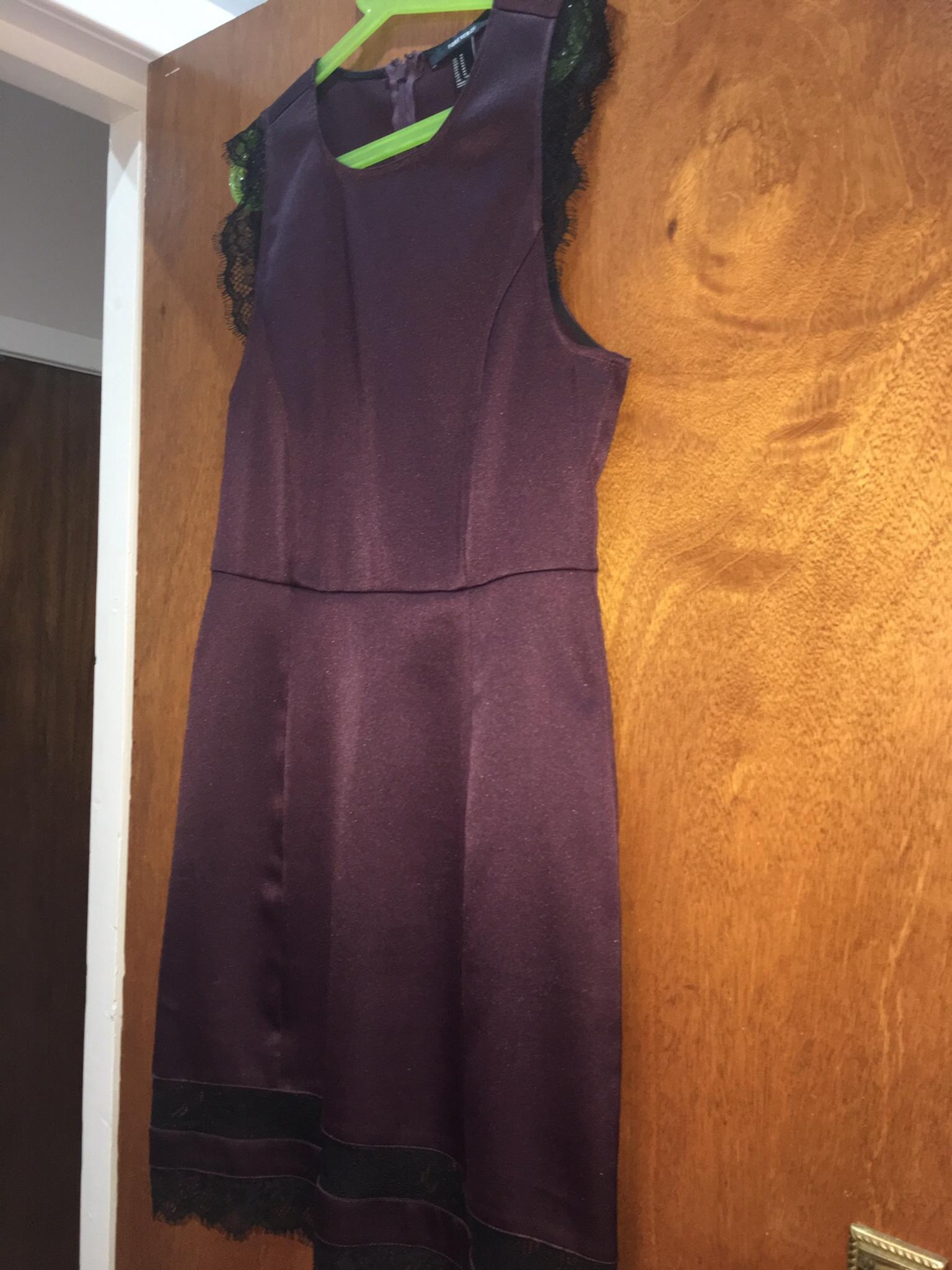 Forever 21 Purple Satin Dress Size M In L22 Sefton For 6 00 For Sale Shpock