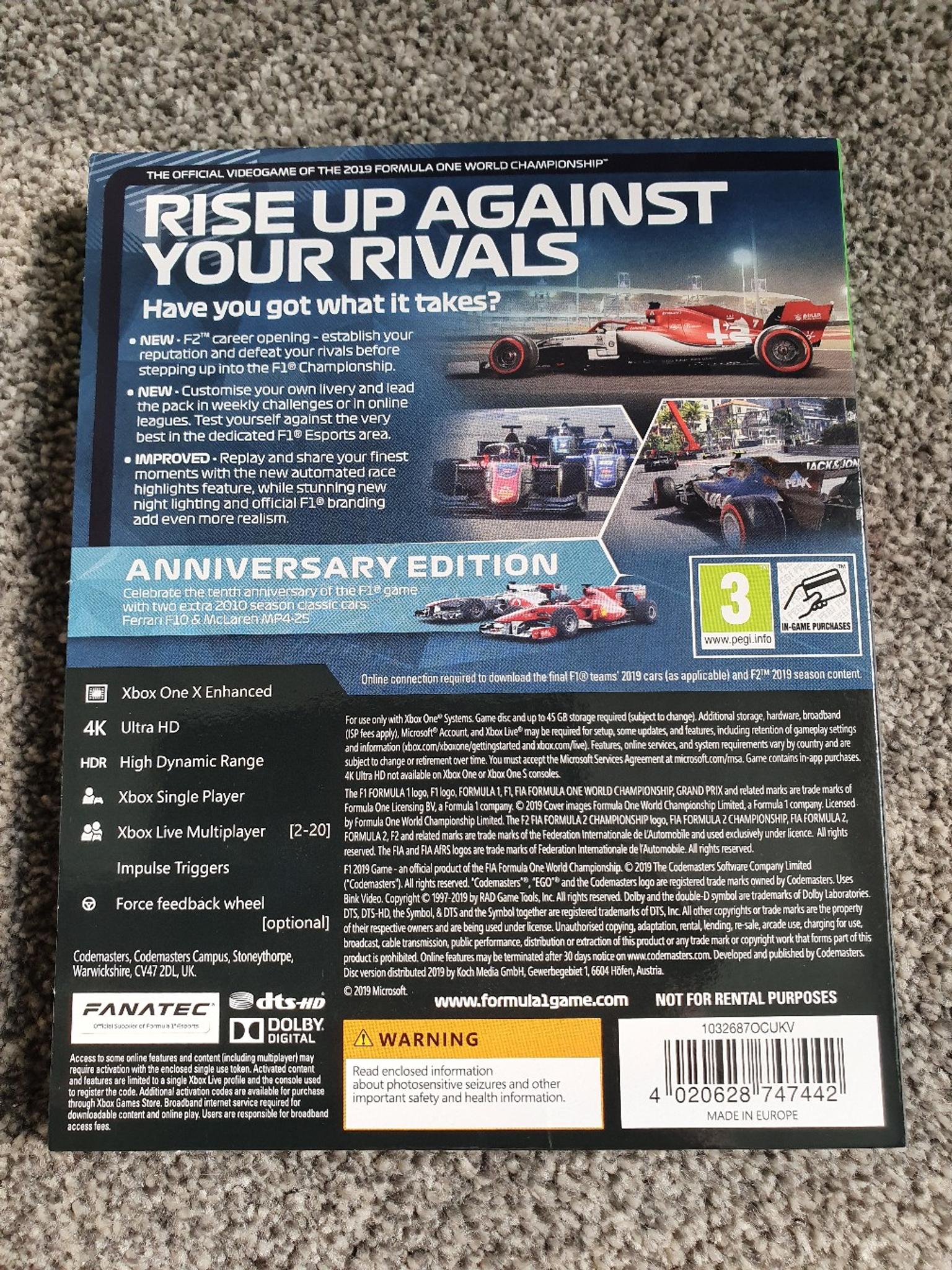 F1 2019 Xbox One Game Anniversary Edition