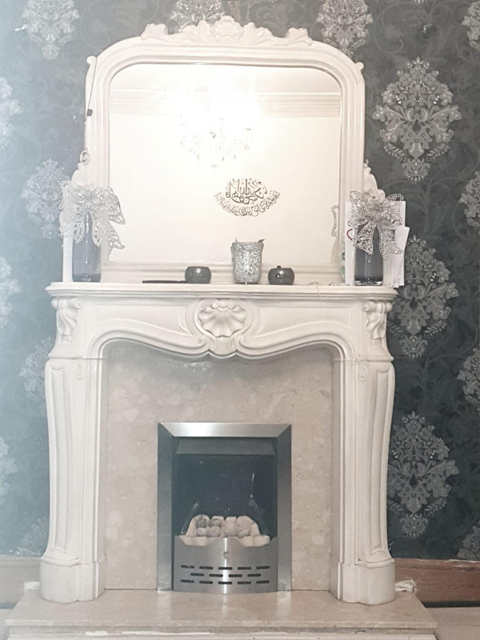 China Ornate Arched White Lions Statues Marble Fireplace Mantel Photos Pictures Made In China Com