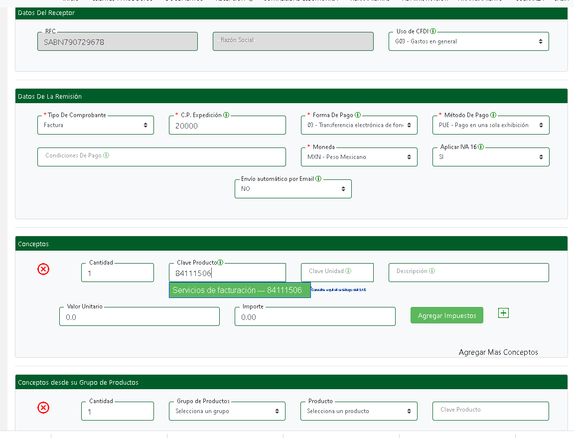 GENERACION DE UNA FACTURA POR ANTICIPO — irix