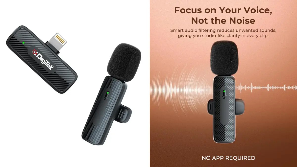 Digitek DWM-007 PRO wireless microphone with Lightning connector for iPhone and iPad