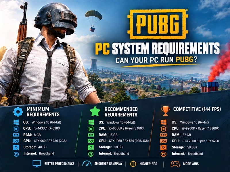 PUBG PC System Requirements: Can Your PC Run PUBG?