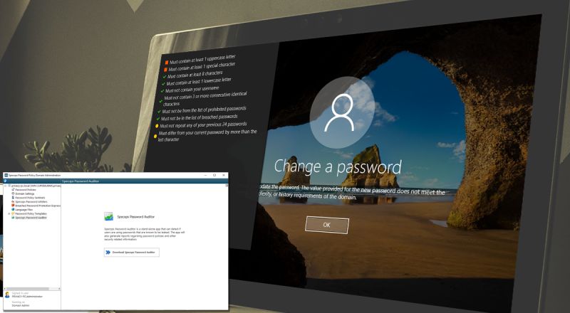 Passwordsecurity Cybersecurity Activedirectory Specops Software - Premium Dark Background Gallery - 4K