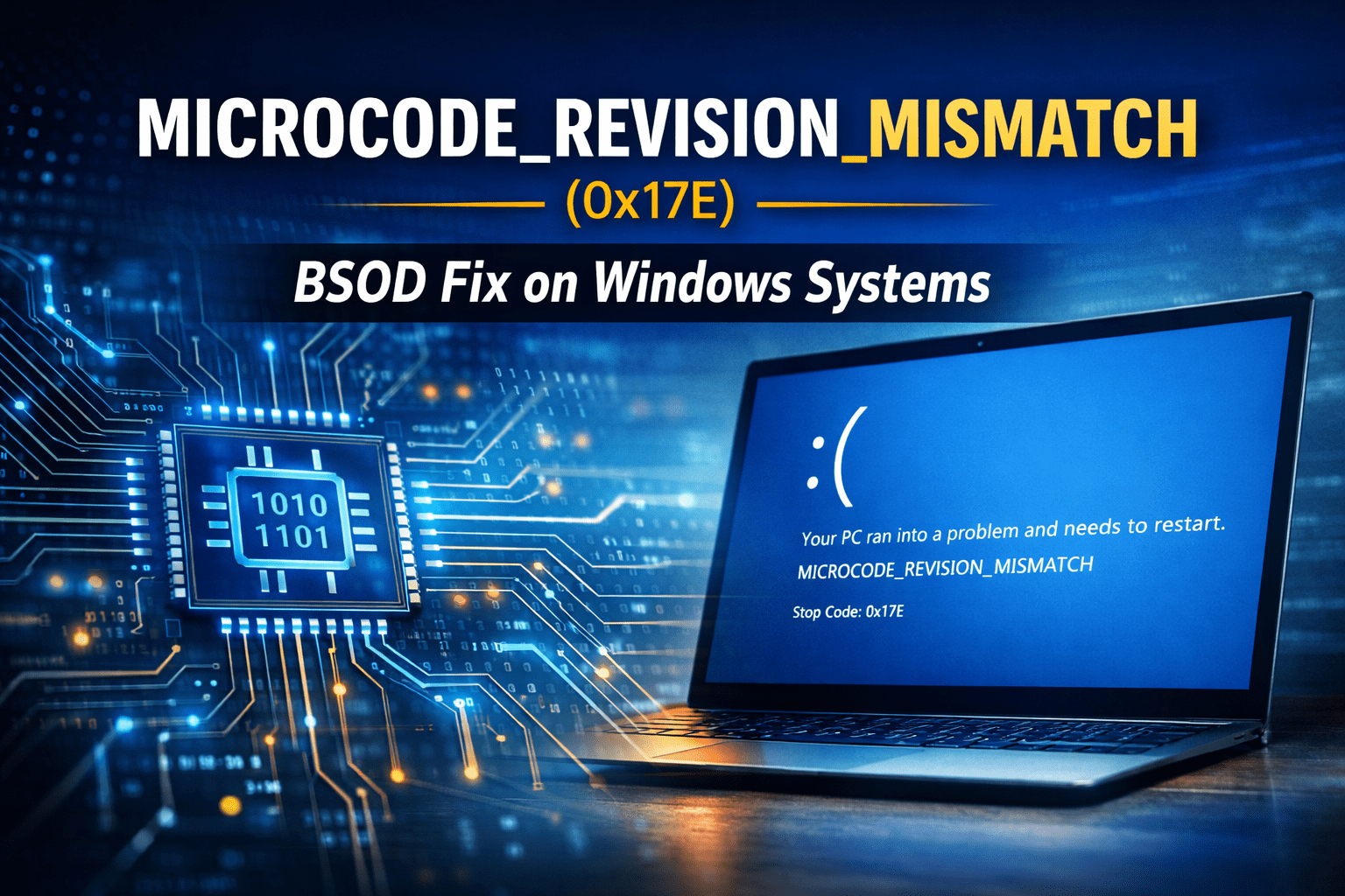 How to Fix MICROCODE_REVISION_MISMATCH (0x17E) Blue Screen
